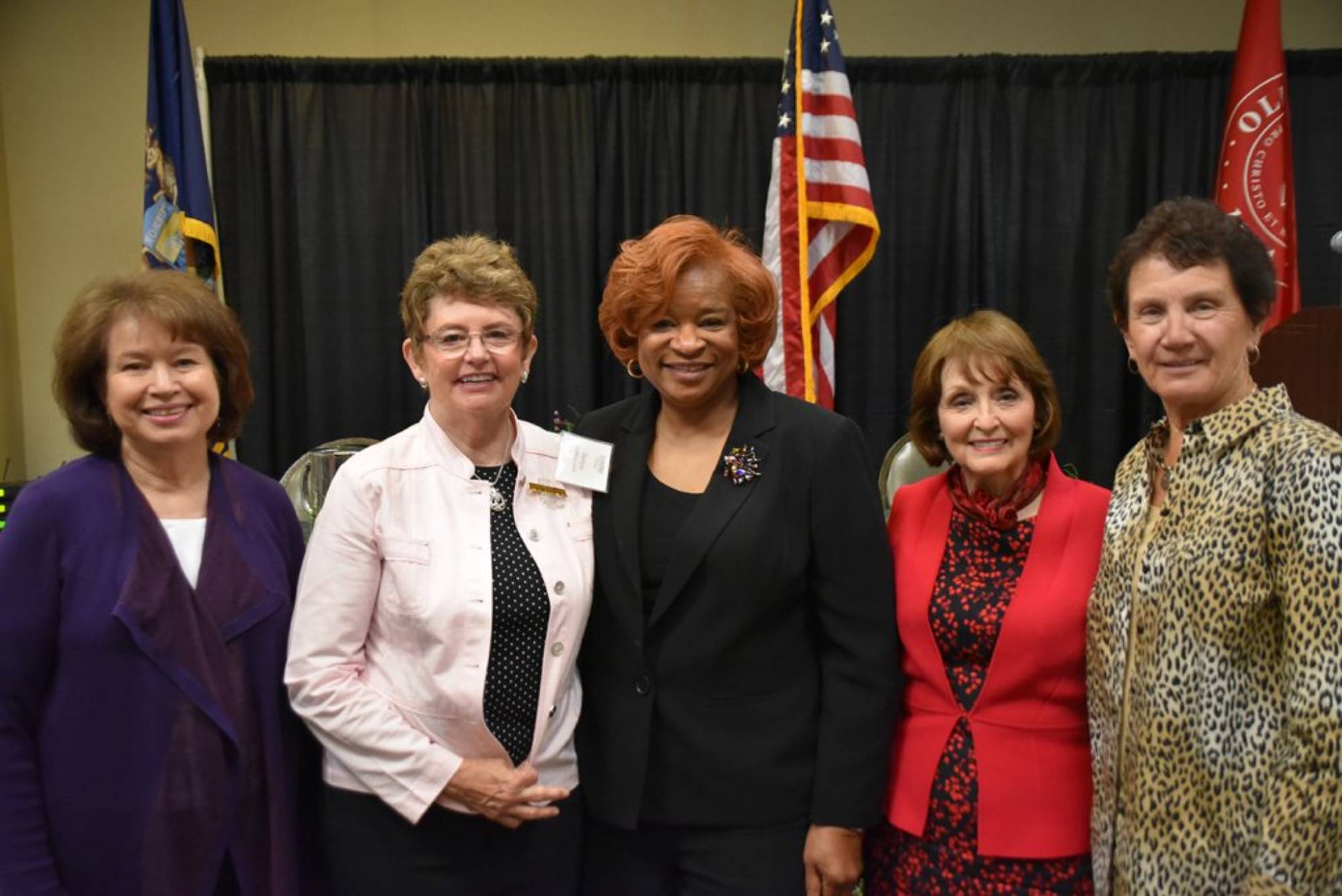 Four past award recipients pictured at the 2018 conference